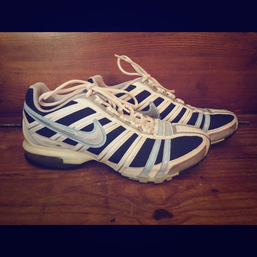 Navy Blue & White Nike Shoes